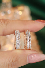 Load image into Gallery viewer, LUOWEND 18K Rose Gold Natural Diamond Earrings for Women
