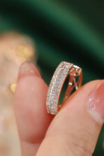 Load image into Gallery viewer, LUOWEND 18K Rose Gold Natural Diamond Earrings for Women
