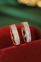 Load image into Gallery viewer, LUOWEND 18K Rose Gold Natural Diamond Earrings for Women
