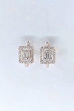 Load image into Gallery viewer, LUOWEND 18K White Gold Natural Diamond Earrings for Women

