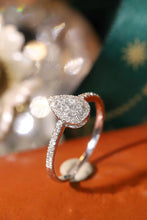 Load image into Gallery viewer, LUOWEND 18K White Gold Natural Diamond Ring for Women
