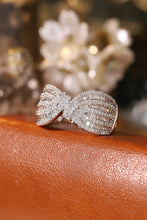 Load image into Gallery viewer, LUOWEND 18K White Gold Natural Diamond Ring for Women
