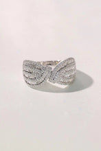 Load image into Gallery viewer, LUOWEND 18K White Gold Natural Diamond Ring for Women

