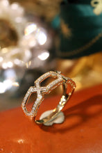 Load image into Gallery viewer, LUOWEND 18K White Gold Natural Diamond Ring for Women
