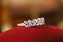 Load image into Gallery viewer, LUOWEND 18K White Gold Natural Diamond Ring for Women
