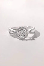 Load image into Gallery viewer, LUOWEND 18K White Gold Natural Diamond Ring for Women
