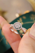 Load image into Gallery viewer, LUOWEND 18K White Gold Natural Diamond Ring for Women

