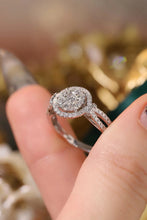 Load image into Gallery viewer, LUOWEND 18K White Gold Natural Diamond Ring for Women
