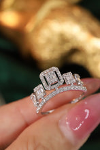 Load image into Gallery viewer, LUOWEND 18K White or Yellow Gold Natural Diamond Ring for Women
