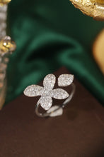 Load image into Gallery viewer, LUOWEND 18K White Gold Natural Diamond Ring for Women
