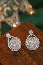 Load image into Gallery viewer, LUOWEND 18K White Gold Natural Diamond Stud Earrings for Women
