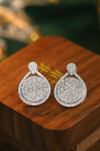 Load image into Gallery viewer, LUOWEND 18K White Gold Natural Diamond Stud Earrings for Women
