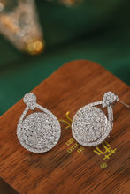 Load image into Gallery viewer, LUOWEND 18K White Gold Natural Diamond Stud Earrings for Women

