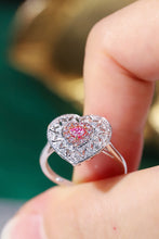 Load image into Gallery viewer, LUOWEND 18K White Gold Natural Pink Diamond Ring for Women
