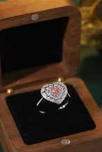 Load image into Gallery viewer, LUOWEND 18K White Gold Natural Pink Diamond Ring for Women
