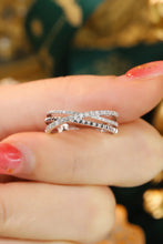 Load image into Gallery viewer, LUOWEND 18K White Gold Natural Diamond Ring for Women
