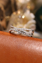 Load image into Gallery viewer, LUOWEND 18K White Gold Natural Diamond Ring for Women
