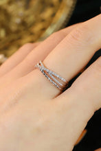 Load image into Gallery viewer, LUOWEND 18K White Gold Natural Diamond Ring for Women
