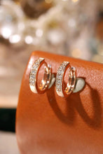 Load image into Gallery viewer, LUOWEND 18K Rose Gold Natural Diamond Stud Earrings for Women
