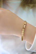 Load image into Gallery viewer, LUOWEND 18K Yellow Gold Real Natural Aquamarine Bracelet for Women
