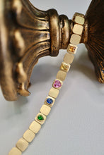 Load image into Gallery viewer, LUOWEND 18K Yellow Gold Real Natural Aquamarine Bracelet for Women
