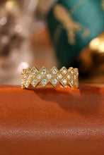 Load image into Gallery viewer, LUOWEND 18K Yellow Gold Natural Diamond Ring for Women
