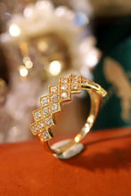 Load image into Gallery viewer, LUOWEND 18K Yellow Gold Natural Diamond Ring for Women
