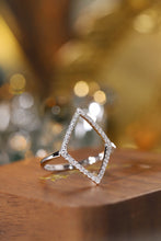 Load image into Gallery viewer, LUOWEND 18K White or Yellow Gold Natural Diamond Ring for Women
