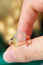 Load image into Gallery viewer, LUOWEND 18K Yellow Gold Natural Diamond Ring for Women
