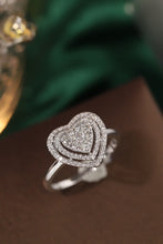 Load image into Gallery viewer, LUOWEND 18K White Gold Natural Diamond Ring for Women
