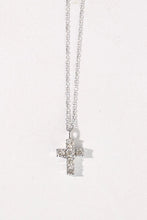 Load image into Gallery viewer, LUOWEND 18K White Gold Natural Diamond Necklace for Women
