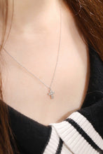 Load image into Gallery viewer, LUOWEND 18K White Gold Natural Diamond Necklace for Women
