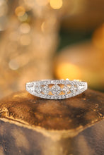 Load image into Gallery viewer, LUOWEND 18K White or Yellow Gold Real Natural Diamond Ring for Women
