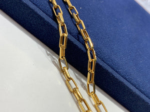 LUOWEND 18K Yellow Gold Necklace for Women