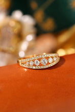 Load image into Gallery viewer, LUOWEND 18K White or Yellow Gold Real Natural Diamond Ring for Women
