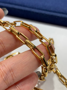 LUOWEND 18K Yellow Gold Necklace for Women