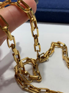 LUOWEND 18K Yellow Gold Necklace for Women