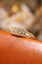 Load image into Gallery viewer, LUOWEND 18K White or Yellow Gold Real Natural Diamond Ring for Women
