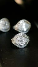 Load image into Gallery viewer, LUOWEND 18K White Gold Natural Diamond Ring for Women
