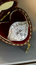 Load image into Gallery viewer, LUOWEND 18K White Gold Natural Diamond Ring for Women
