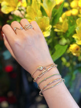 Load image into Gallery viewer, LUOWEND 18K Yellow Gold Natural Diamond Ring for Women
