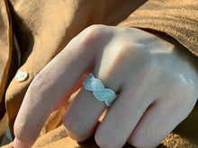 Load image into Gallery viewer, LUOWEND 18K White Gold Natural Diamond Ring for Women
