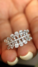 Load image into Gallery viewer, LUOWEND 18K White Gold Natural Diamond Ring for Women
