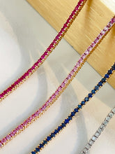 Load image into Gallery viewer, LUOWEND 18K Yellow Gold Natural Pink Sapphire Bracelet for Women
