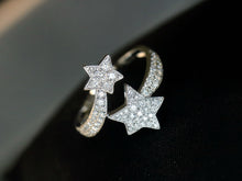 Load image into Gallery viewer, LUOWEND 18K White Gold Natural Diamond Ring for Women
