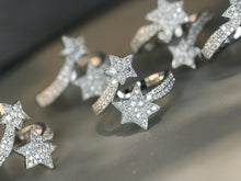 Load image into Gallery viewer, LUOWEND 18K White Gold Natural Diamond Ring for Women
