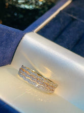 Load image into Gallery viewer, LUOWEND 18K White/Yellow/Rose Gold Natural Diamond Ring for Women
