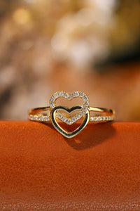 LUOWEND 18K White or Yellow Gold Real Natural Diamond Ring for Women