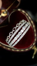 Load image into Gallery viewer, LUOWEND 18K White Gold Natural Diamond Ring for Women
