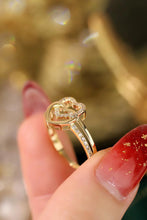 Load image into Gallery viewer, LUOWEND 18K White or Yellow Gold Real Natural Diamond Ring for Women
